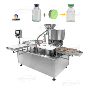 Máquina taponadora automática planetaria taponadora de botellas de viales de vidrio de plástico