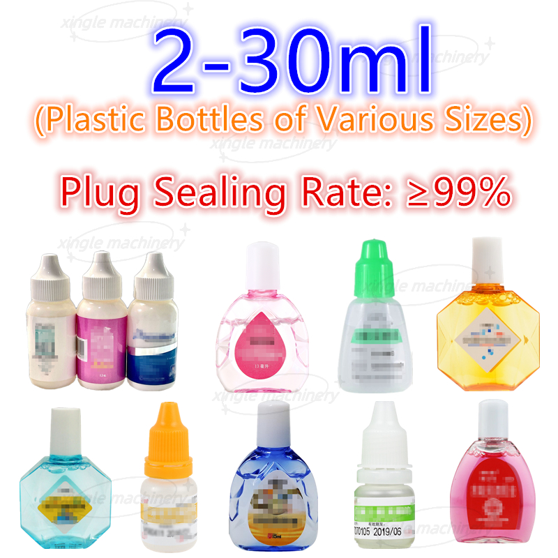 Máquina automática de llenado y tapado de gotas para los ojos de botella de vial de 2-30 ml