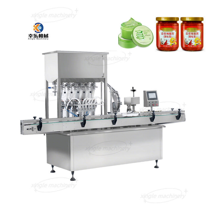 Máquina automática de llenado y sellado de botellas de mermelada de yogur y pasta