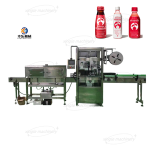 Máquina etiquetadora de mangas retráctiles completamente automática para bebidas y alimentos para botellas