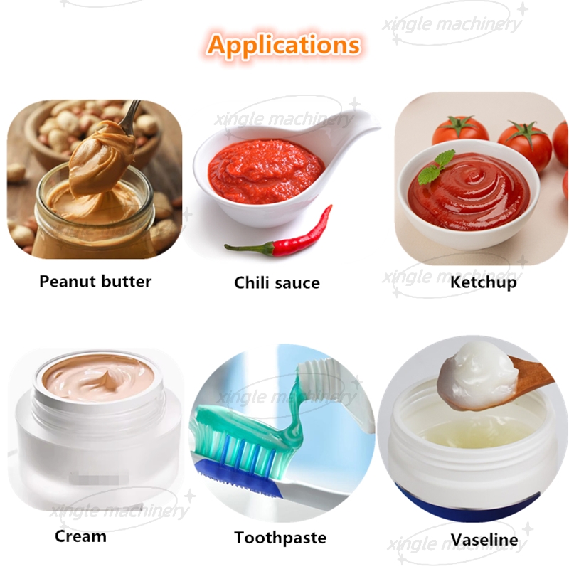 Máquina de llenado de crema cosmética de pasta de cuatro cabezales
