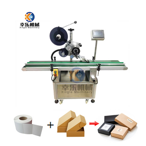 Máquina etiquetadora automática de etiquetas adhesivas para cajas de superficie plana con pantalla táctil