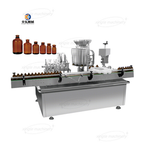 Máquina taponadora de tapón superior de llenado de viales líquidos lineales de 10-100 ml