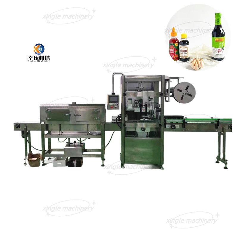 Máquina etiquetadora de mangas retráctiles completamente automática para bebidas y alimentos para botellas