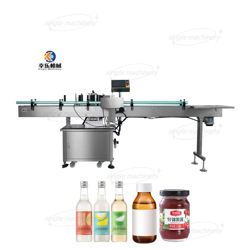 Máquina etiquetadora autoadhesiva con posicionamiento de botellas de disco estrella pequeña