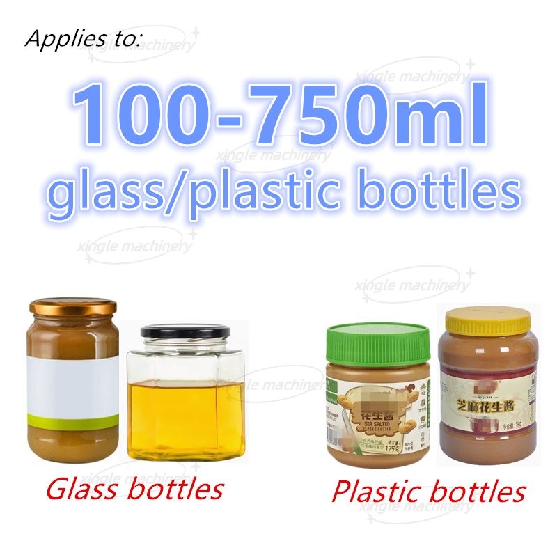 Máquina automática de llenado y sellado de botellas de mermelada de yogur y pasta