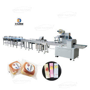 Línea completamente automática de clasificación y envasado de alimentos con envoltura de flujo
