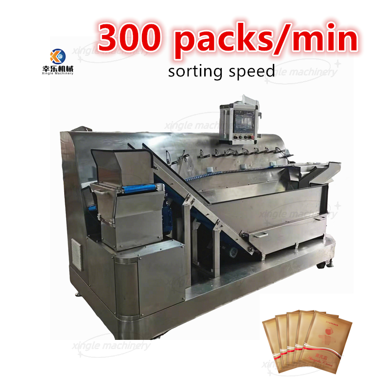Máquina clasificadora de bolsas de bocadillos desordenada completamente automática