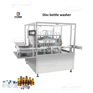 Lavadora de botellas de viales de vidrio de disco automático de acero inoxidable GMP