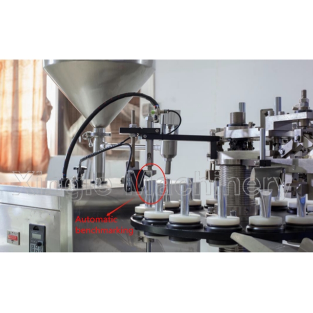 Máquina de sellado de tubos de aluminio semiautomática de loción cosmética