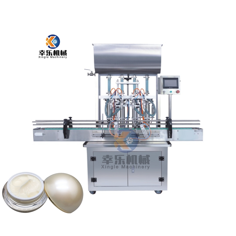 Máquina de llenado de crema cosmética de pasta de cuatro cabezales