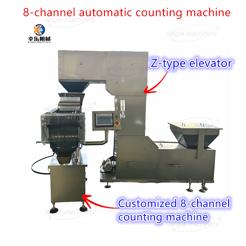 Máquina contadora de dulces completamente automática de 8 canales con elevador tipo Z