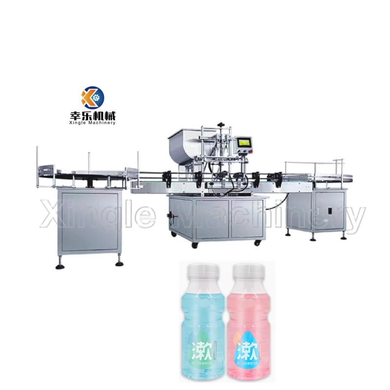 Máquina llenadora automática de pasta líquida de tres cabezales de alta precisión