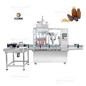 Máquina automática de llenado y sellado de pasta gruesa para botellas de viales