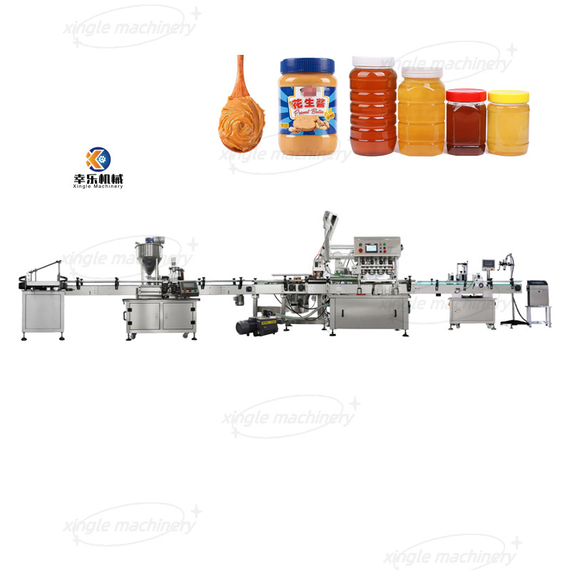 Línea automática de producción de envases y llenado de pasta de mermelada de botellas