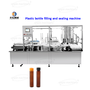 Máquina automática de llenado y sellado de botellas de plástico con viales líquidos