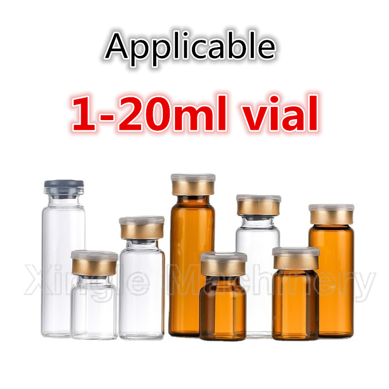 Máquina de llenado y taponado de viales líquidos cosméticos de doble cabezal