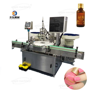 Máquina de llenado y tapado de viales de esmalte de uñas de doble cabeza completamente automática