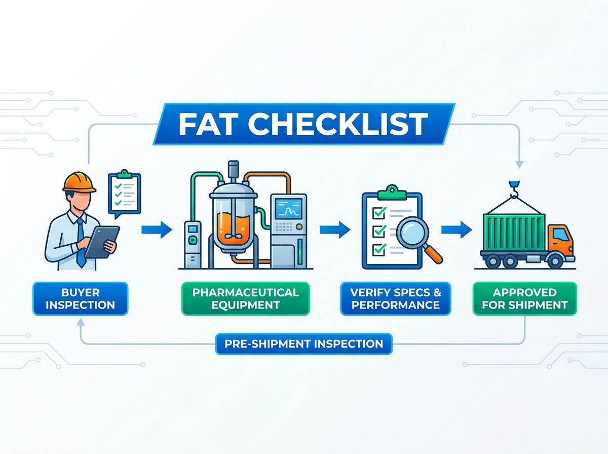 Lista de verificaci&oacute;n de FAT para equipos farmac&eacute;uticos