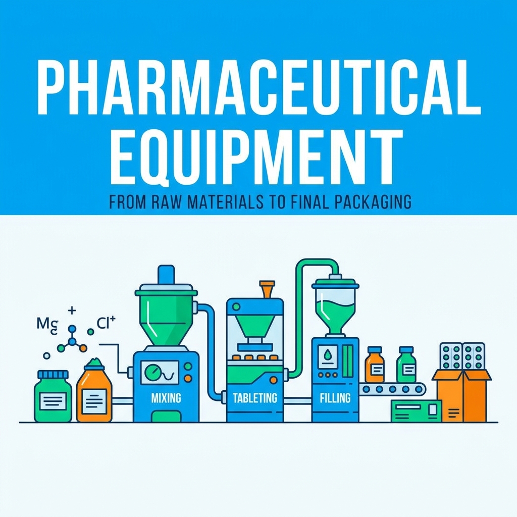 Lista de equipos de fabricación farmacéutica: desde las materias primas hasta el embalaje final