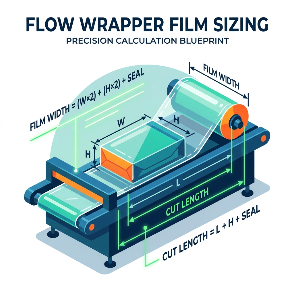 Cómo especificar el ancho de la película y la longitud de corte para una empaquetadora de flujo horizontal